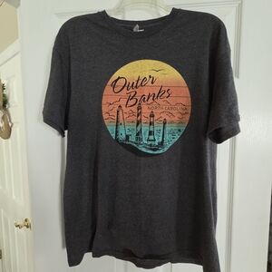 Outer Banks Graphic Short-Sleeve Tee - Charcoal Unisex Adult Large